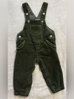 Tartine et Chocolat Green Corduroy Overalls Dungarees 9M